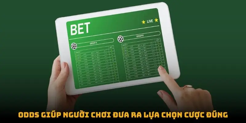 Odds giúp người chơi đưa ra lựa chọn cược đúng